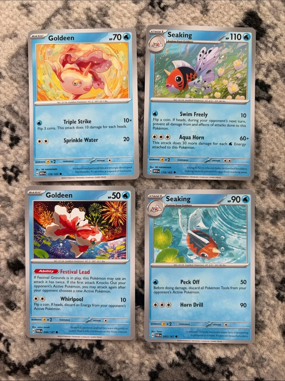 Goldeen & Seaking Evolution Lot | Pokémon 151 + Twilight Masquerade | ✨5/$25✨